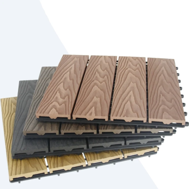 Baldosas para terraza con patrón de rayas, kit de baldosas entrelazadas para patio al aire libre Clearhalo