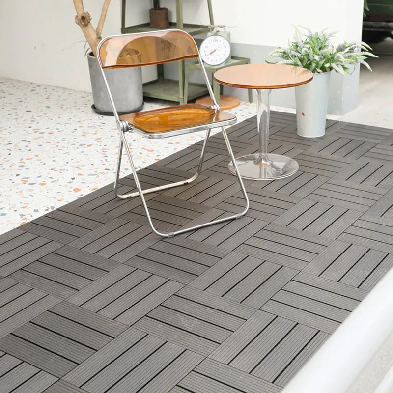 Baldosas para terraza con patrón de rayas, kit de baldosas entrelazadas para patio al aire libre Clearhalo