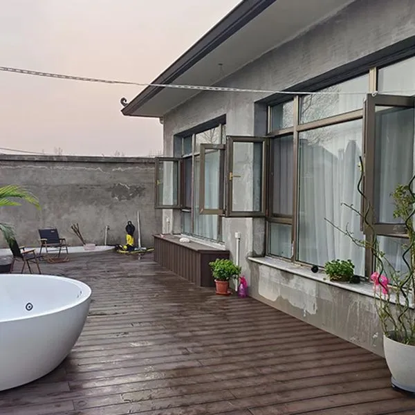 Baldosas rectangulares de madera para suelos de terraza/patio que se entrelazan para suelos de exterior Clearhalo