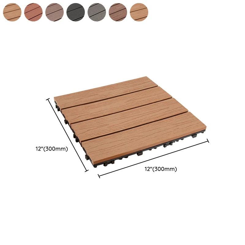 Baldosas de suelo de madera entrelazadas de color sólido de tablón de cubierta compuesto Clearhalo