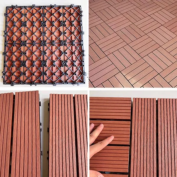 Baldosas de suelo de patio entrelazadas, baldosas de suelo de patio compuestas para exteriores Clearhalo