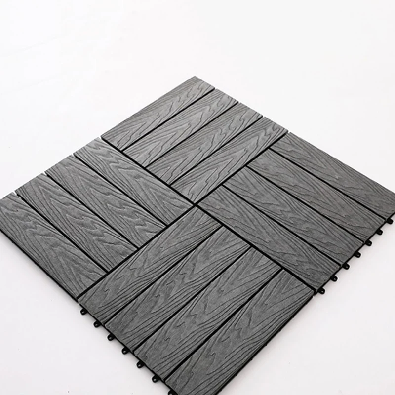 El Decking del modelo rayado teja el patio al aire libre del tablón cuadrado de la cubierta que entrelaza Clearhalo