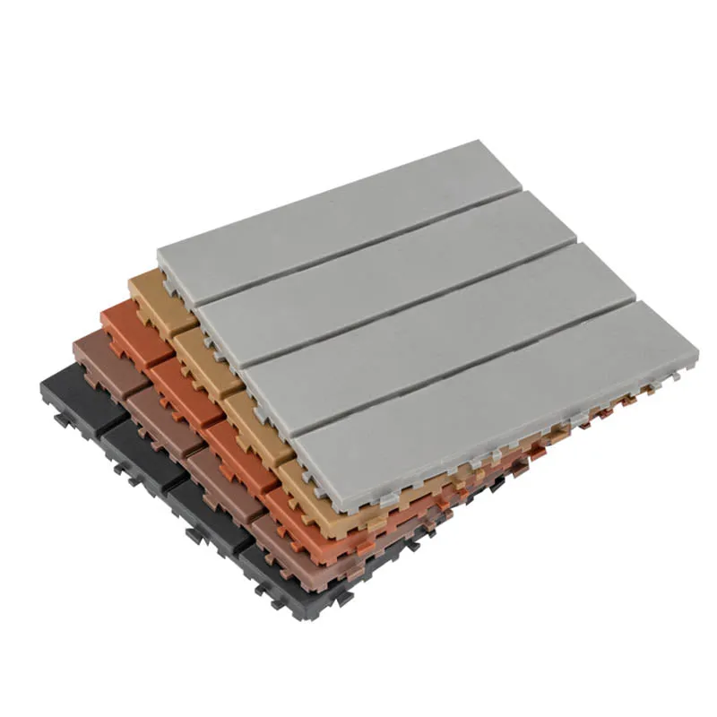 El Decking de madera moderno teja las tejas del suelo del patio del color sólido que entrelazan Clearhalo