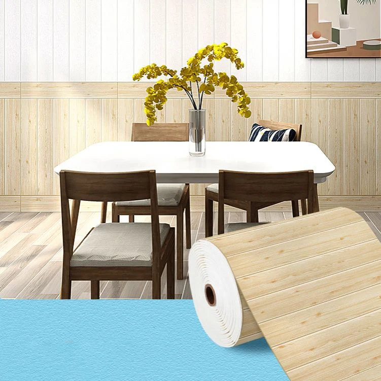 Diseño moderno del grano de madera del techo de la pared 3D de los paneles contra salpicaduras de la lata Blanco Clearhalo