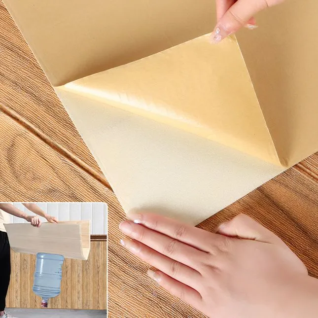 Diseño moderno del grano de madera del techo de la pared 3D de los paneles contra salpicaduras de la lata Blanco Clearhalo
