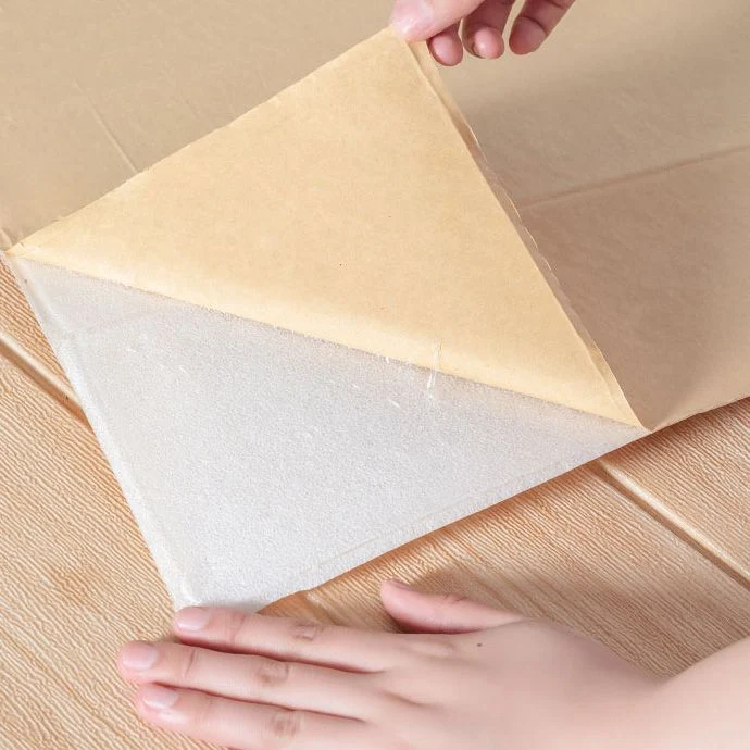 Diseño moderno de grano de madera para techo de pared con impresión 3D de paneles contra salpicaduras de estaño Marfil Cle...