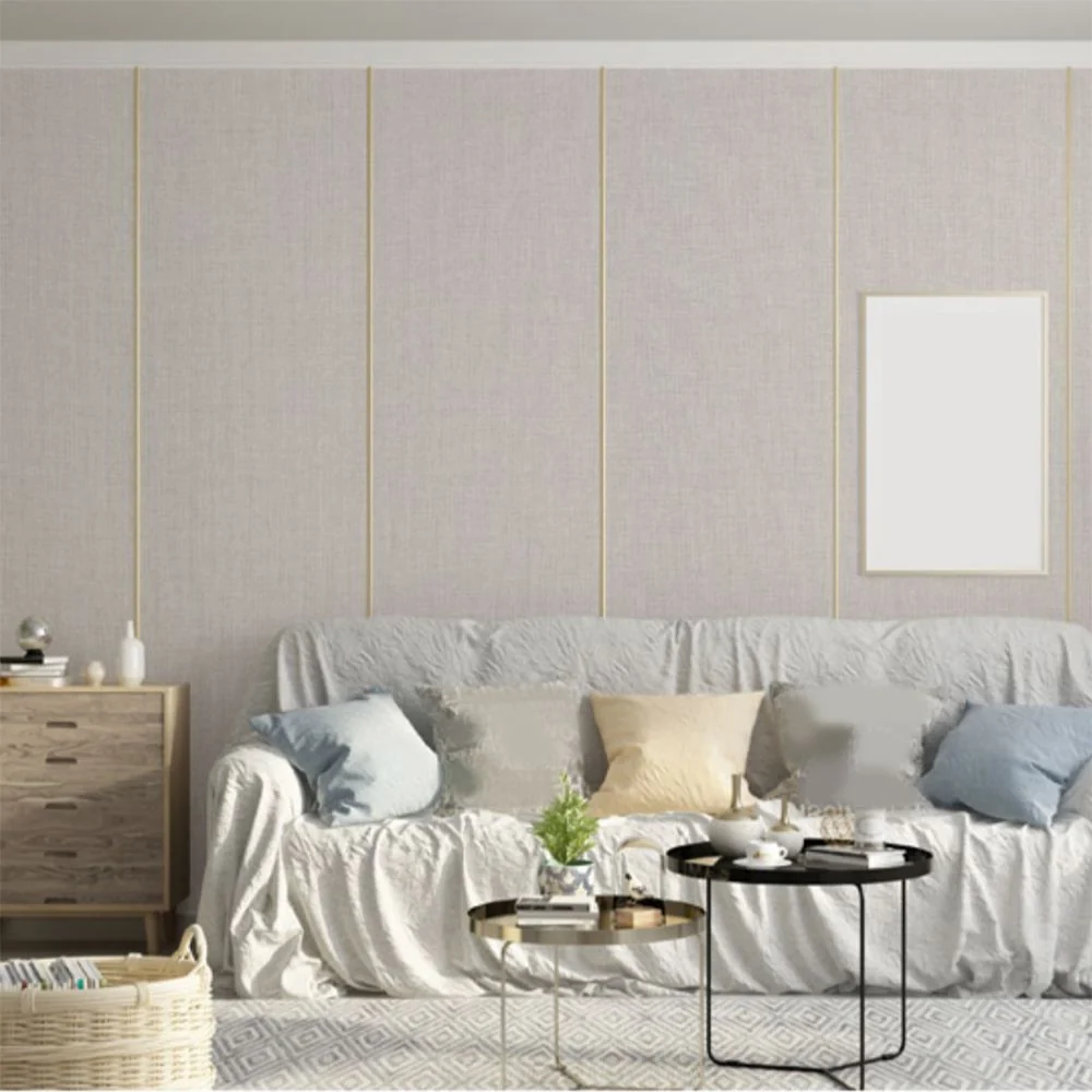 Diseño moderno de textura de techo de pared de lona con paneles contra salpicaduras de estaño Beis Clearhalo