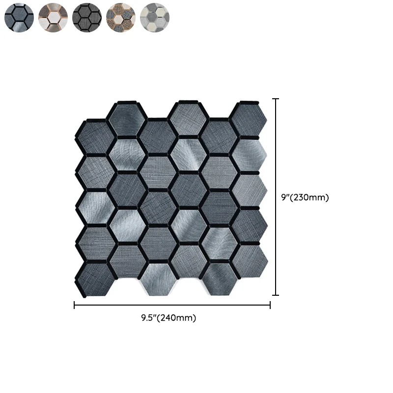 Fondo de pantalla de azulejos de mosaico Forma hexagonal Peel and Stick Backsplash Blanco Clearhalo