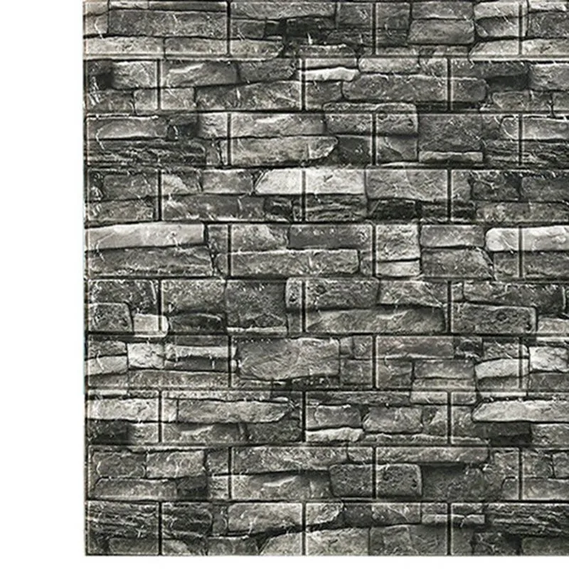 Juego de 2 paneles de pared para baño y sala de estar, ladrillo 3D, tablón de pared de granja Blanco Clearhalo