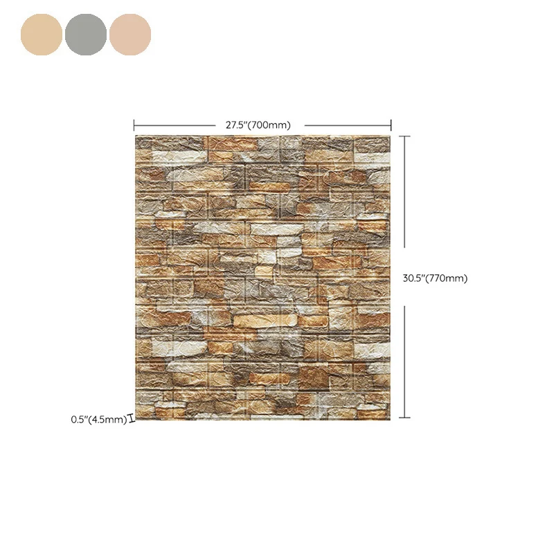 Juego de 2 paneles de pared para sala de estar, baño, ladrillo 3D, tablón de pared de granja Blanco Clearhalo