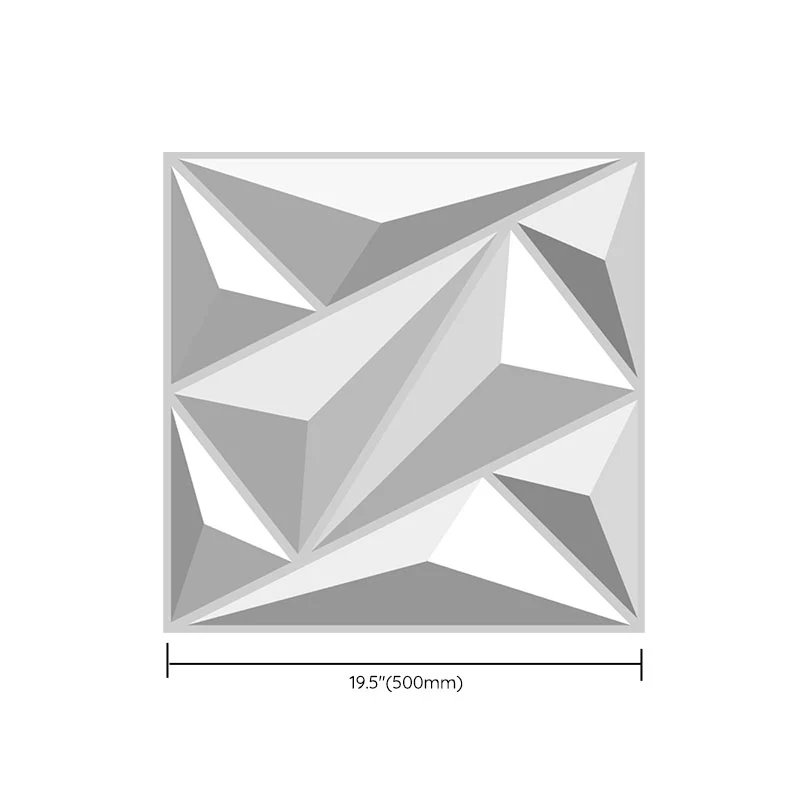 Juego de 40 paneles de pared para salón, baño, impresión 3D, estilo moderno, color blanco Clearhalo