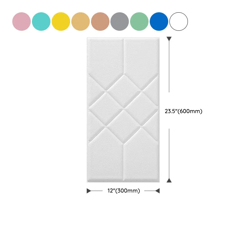 Juego de 2 tablones de sala de estar 3D para interiores de pared lisa con paneles de PVC modernos Azul Clearhalo