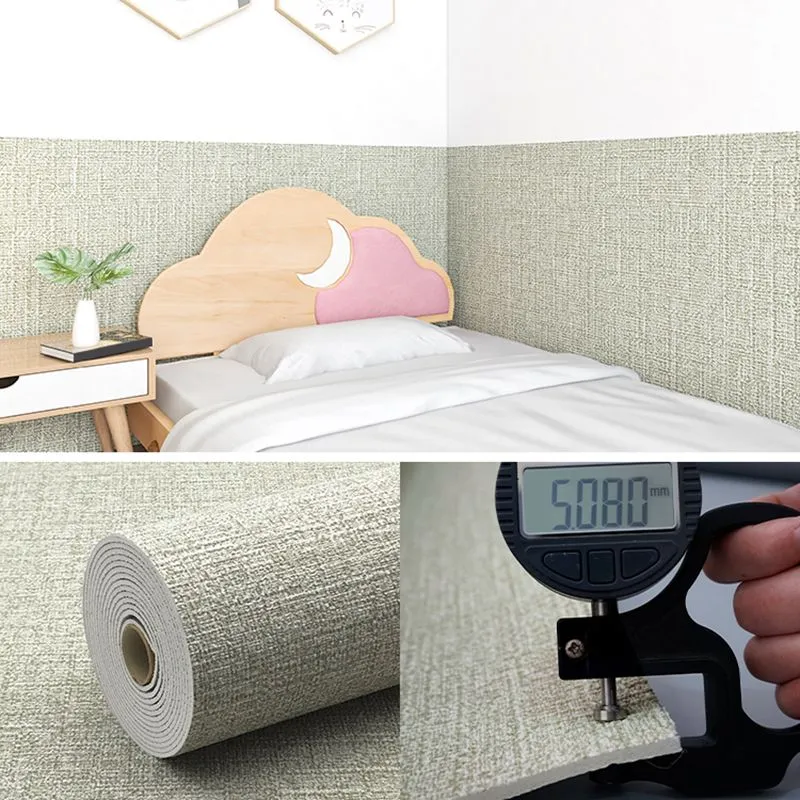 Los paneles contra salpicaduras lisos modernos pelan y pegan los paneles de pared impermeables para la sala de estar Verde...