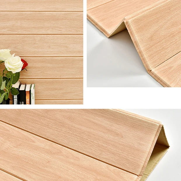 Los paneles contra salpicaduras de plástico se pelan y pegan el revestimiento de madera con resistente al agua Blanco Clea...