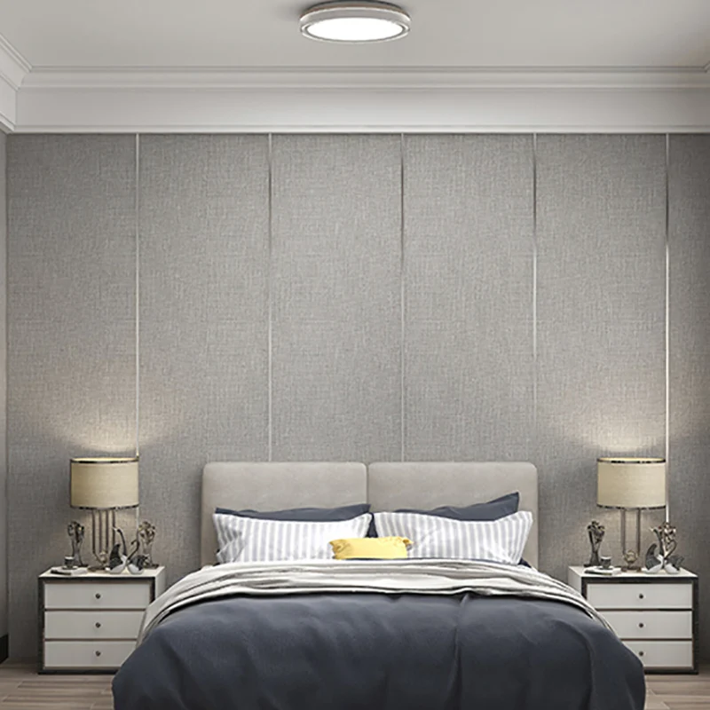 Panel de acceso de pared moderno, resistente al agua, para pelar y pegar, para sala de estar Gris Clearhalo