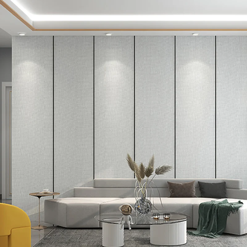 Panel de acceso de pared moderno, resistente al agua, para pelar y pegar, para sala de estar Gris Clearhalo