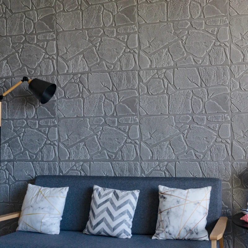 Panel de acceso de pared de PVC con revestimiento de madera perlado moderno, azulejo de pared para dormitorio Beis Clearhalo