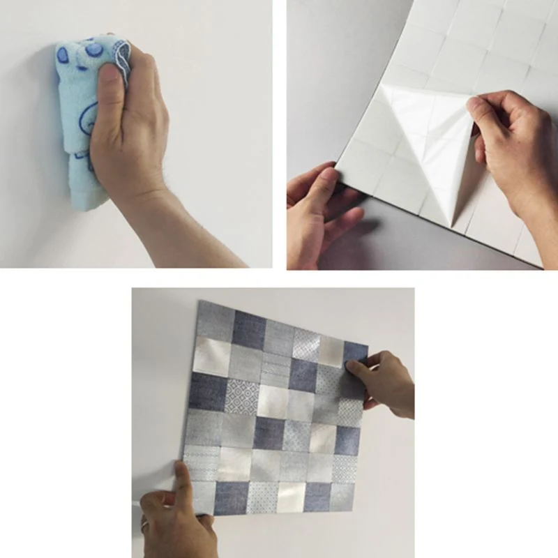 Panel de pared de aluminio y plástico, estilo industrial, para el hogar, sala de estar, pared (paquete de 1) Azul Clearhalo