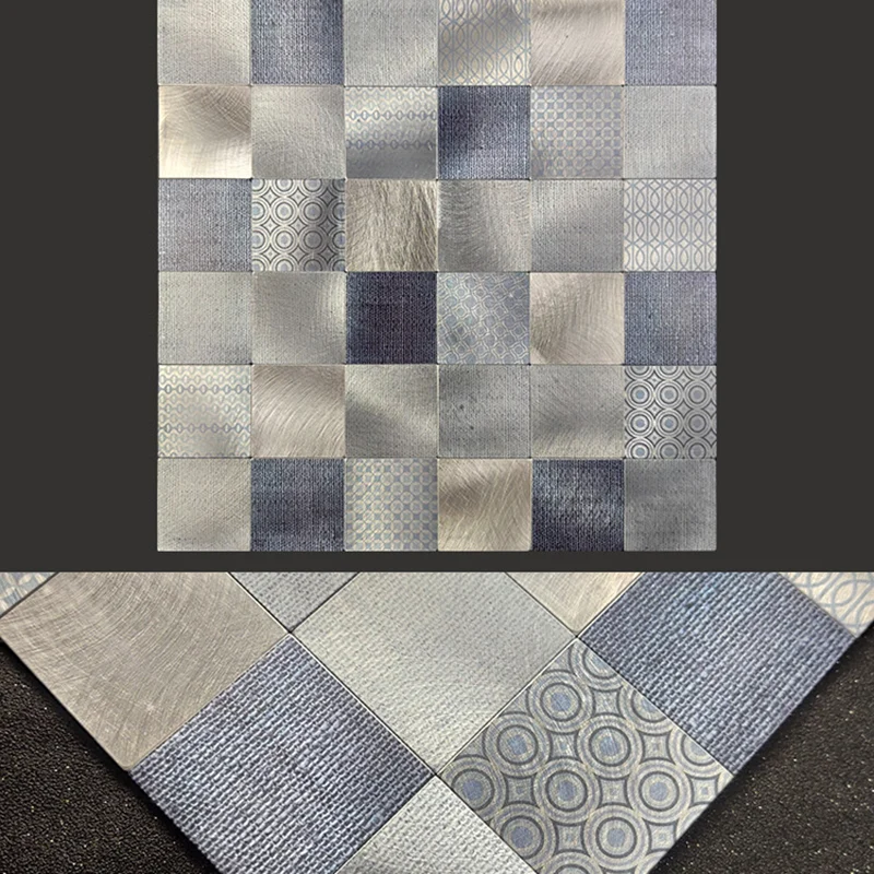 Panel de pared de aluminio y plástico, estilo industrial, para el hogar, sala de estar, pared (paquete de 1) Azul Clearhalo