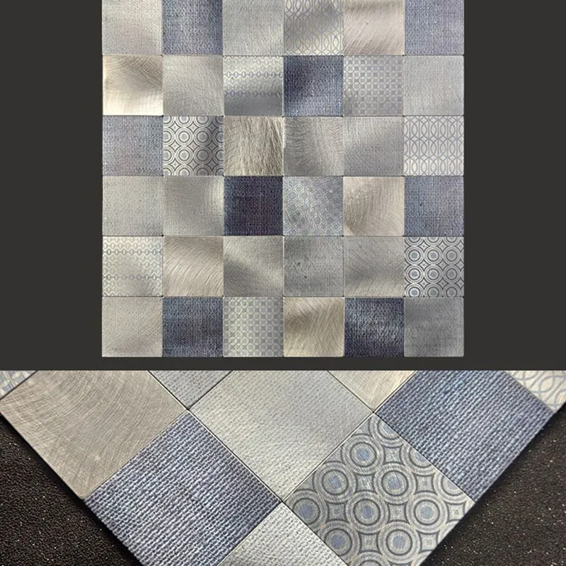Panel de pared de aluminio y plástico, estilo industrial, para el hogar, sala de estar, pared (paquete de 1) Azul Clearhalo