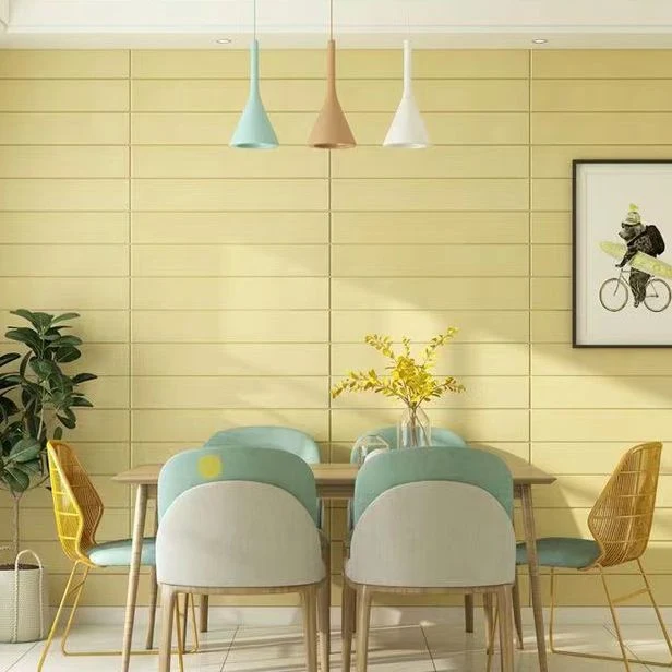 Panel de pared con efecto de madera, paneles de pared de estilo moderno para sala de estar, pelar y pegar Azul Clearhalo