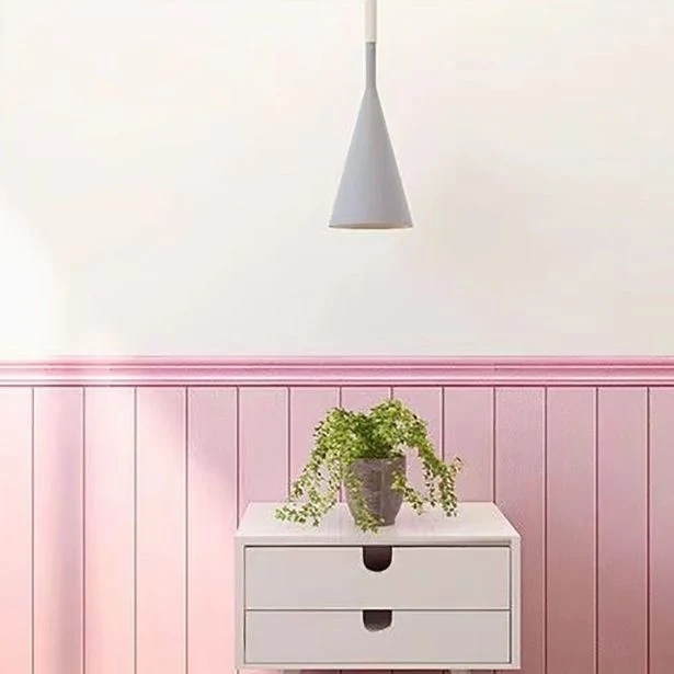 Panel de pared con efecto de madera, paneles de pared de estilo moderno para sala de estar, pelar y pegar Azul Clearhalo