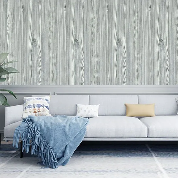 Panel de pared contemporáneo Paneles de pared impermeables para pelar y pegar Gris Clearhalo