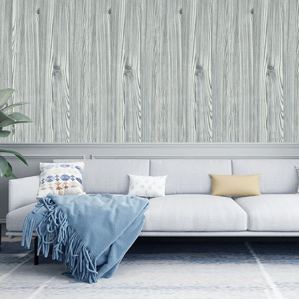 Panel de pared contemporáneo Paneles de pared impermeables para pelar y pegar Gris Clearhalo