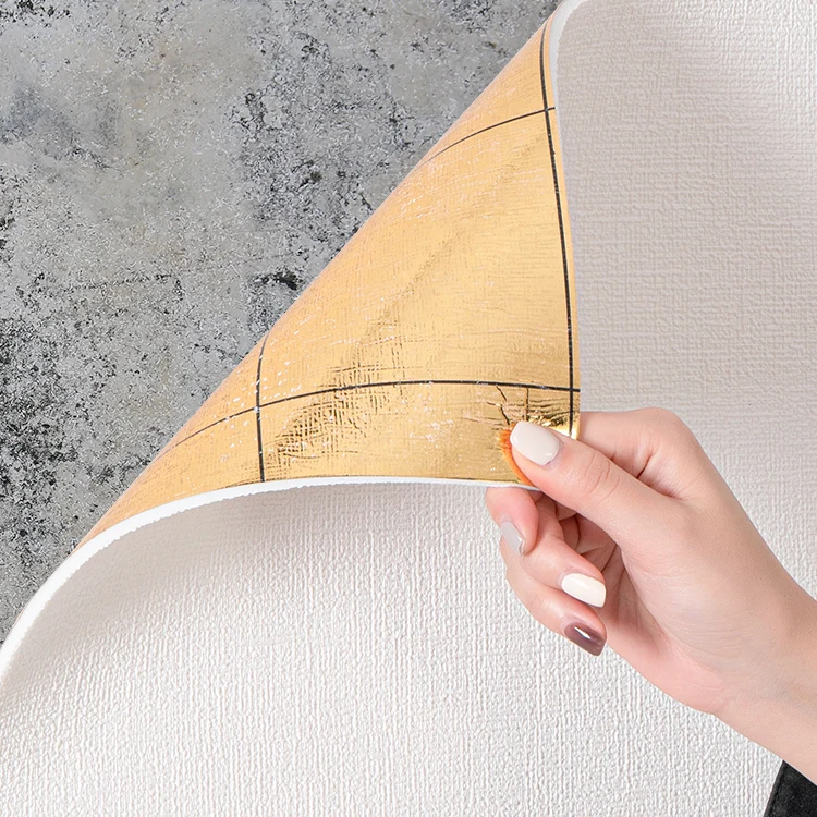 Panel de pared impermeable básico D Paneles contra salpicaduras en relieve para sala de estar Gris Clearhalo
