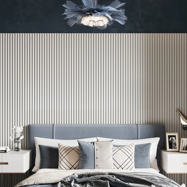 El panel de pared impermeable moderno interior Shiplap de madera incombustible del panel de pared Gris Clearhalo
