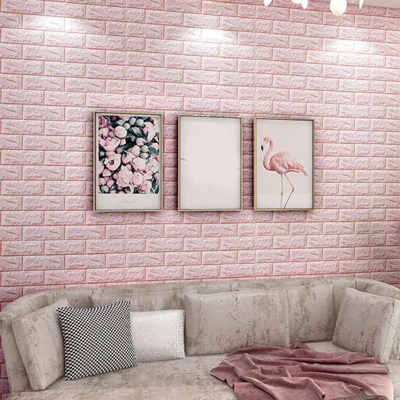 Panel de pared interior impermeable autoadhesivo con relieve 3D de PVC moderno para azulejos de pared Cafe Clearhalo