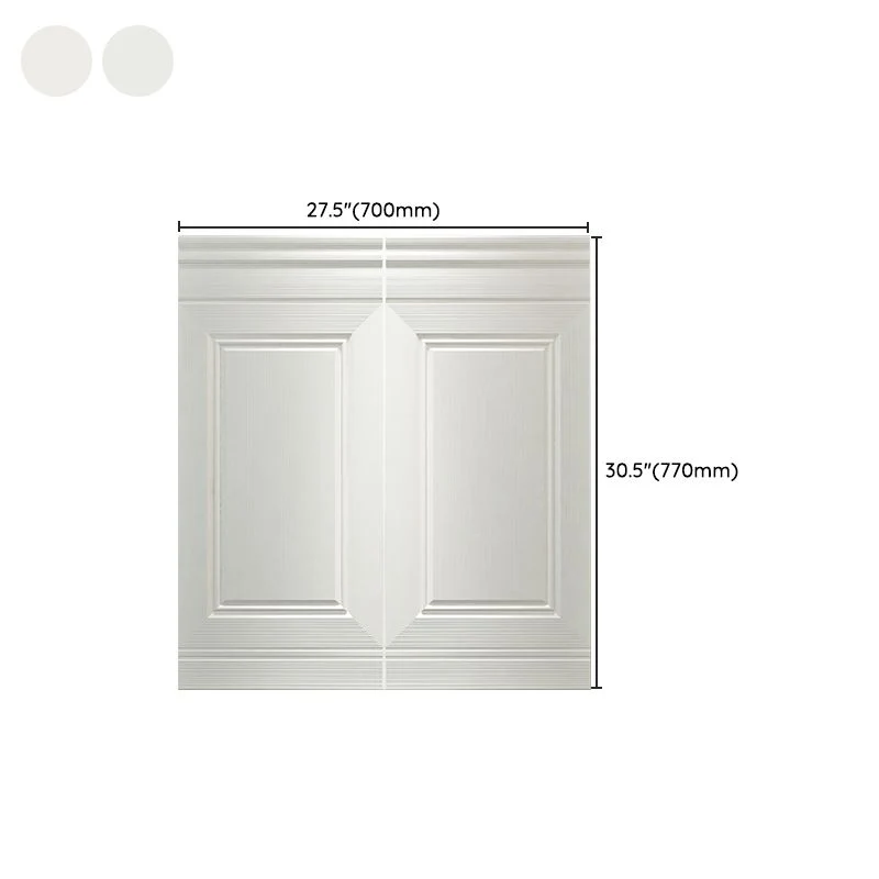 Panel de pared interior resistente al rayado con revestimiento de madera 3D resistente al agua y pegado Blanco Clearhalo
