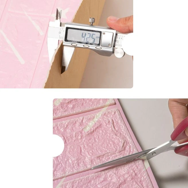 Panel de pared moderno Peel and Stick Impresión de dibujos animados Paneles de pared impermeables Rosa Clearhalo