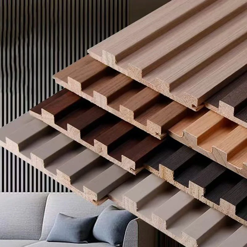 Panel de pared moderno, tablones de madera para sala de estar insonorizados con clavos de color sólido (paquete de 12) Rob...