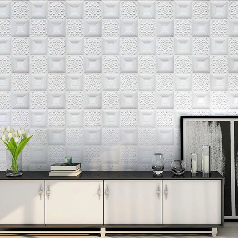 Panel de pared para sala de estar, ladrillo sintético impermeable, despegable y pegado, para techo de pared (paquete de 10...
