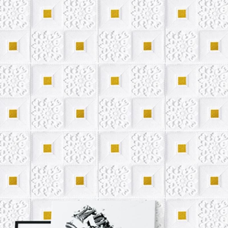 Panel de pared 3D Placa de pared de sala de estar casera minimalista de estilo moderno Blanco Clearhalo