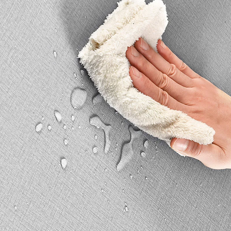 Panel de pared de PVC de estilo moderno, paneles de pared para sala de estar, pelados y pegados Blanco Clearhalo