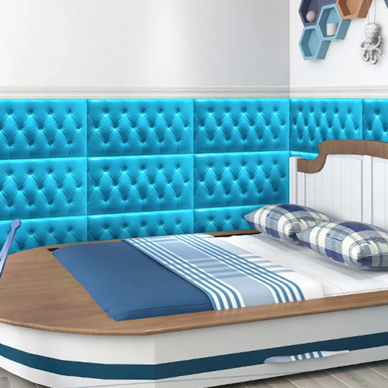 Panel de pared tapizado, placa de pared minimalista y moderna para el hogar, sala de estar y dormitorio (paquete de 4) Ros...