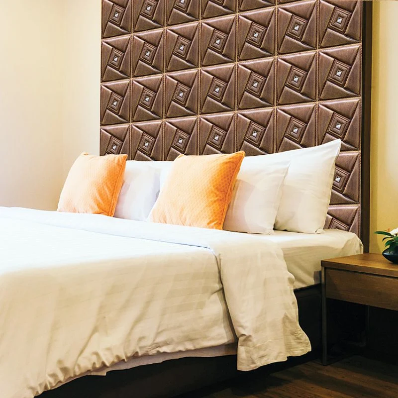 Panel tridimensional 3D para pared, estilo magnífico, panel de pared para sala de estar y dormitorio (paquete de 5) Marron...