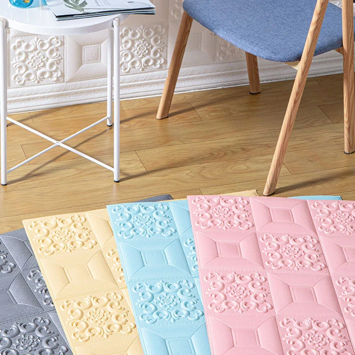 Paneles contra salpicaduras de estaño modernos, techo de pared liso, algodón XPE, juego de 1 Blanco Clearhalo