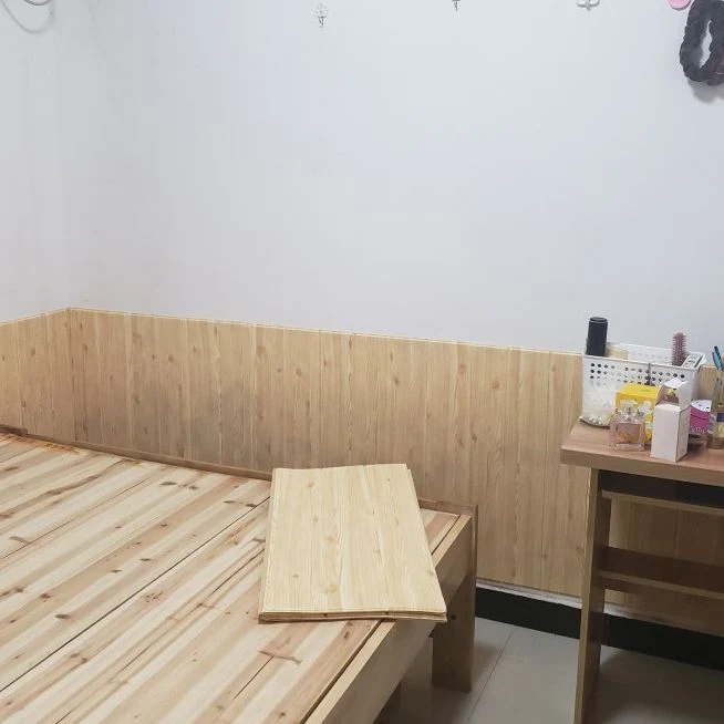 Paneles contra salpicaduras de hojalata modernos, diseño de grano de madera para techo de pared lisa, juego de 1 Blanco Cl...