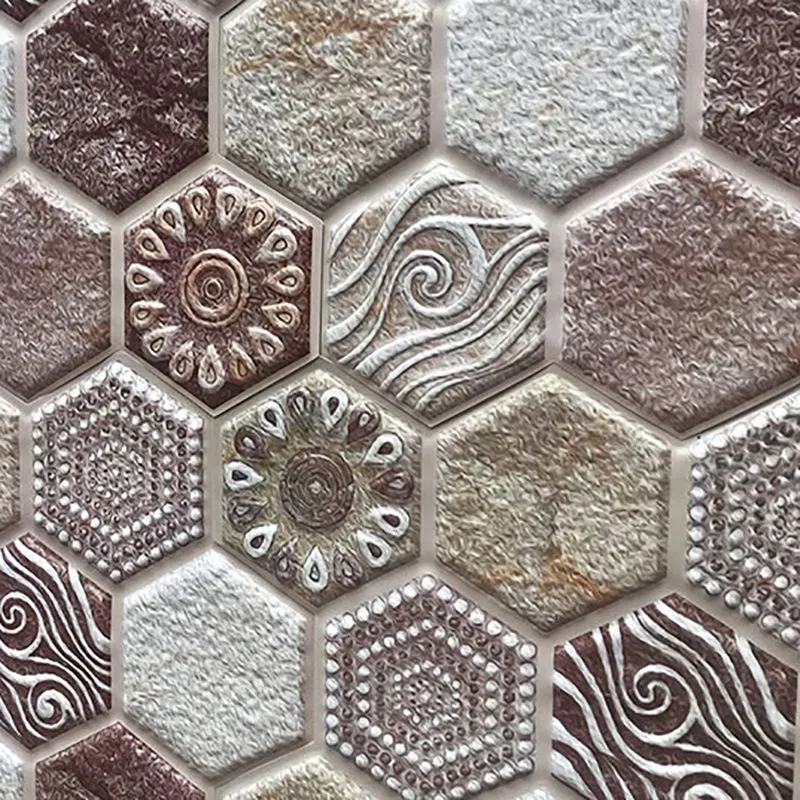 Paneles contra salpicaduras de PVC Paneles contra salpicaduras 3D contemporáneos con resistente al agua Clearhalo