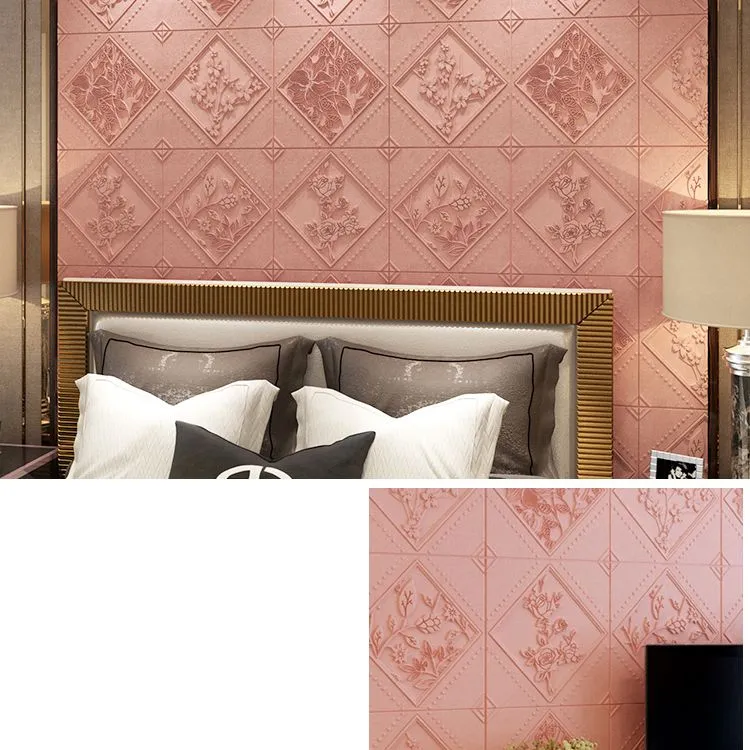 Paneles contra salpicaduras en relieve 3D Panel de acceso pared impermeable para despegar y pegar Blanco Clearhalo