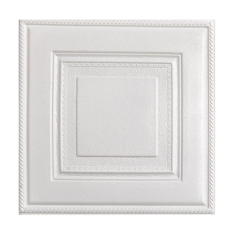 Paneles de pared de baño de ladrillo 3D, tablones de pared contemporáneos, juego de 2 Blanco Clearhalo