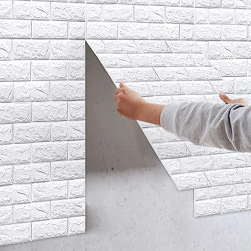 Paneles de pared contemporáneos, mosaico en relieve 3D, panel de acceso la pared impermeable y prensado Blanco Clearhalo