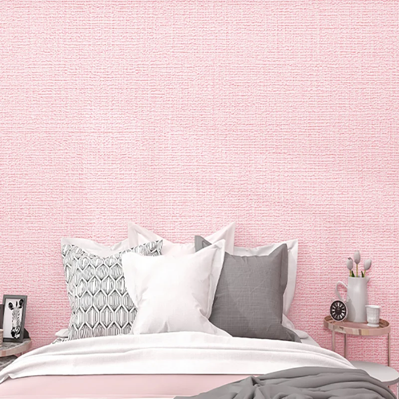 Paneles de pared contemporáneos Paneles para salpicaduras de color puro, despegables y pegados Rosa Clearhalo