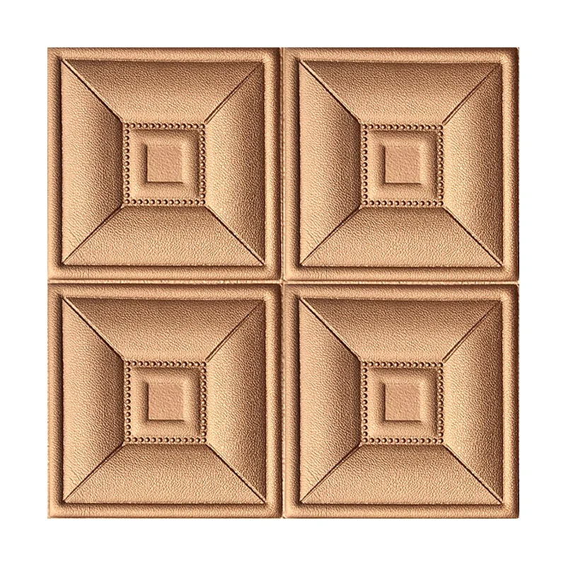 Paneles de pared Glam Peel and Stick de espuma con panel en relieve 3D Rosa Clearhalo