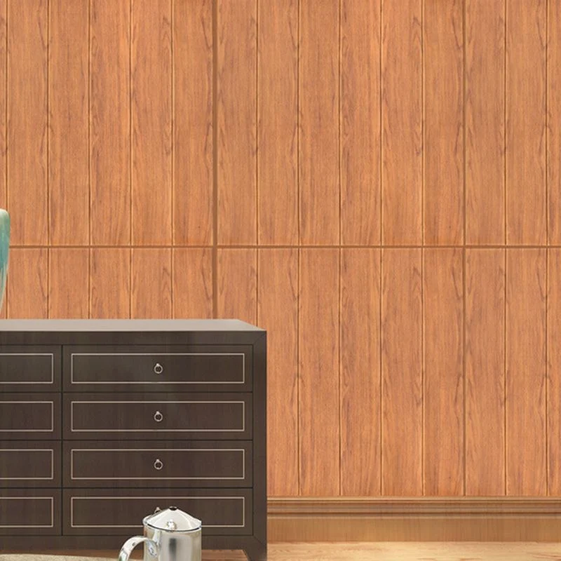 Paneles de pared interiores en relieve 3D Paneles de pared con efecto madera para despegar y pegar Beis Clearhalo