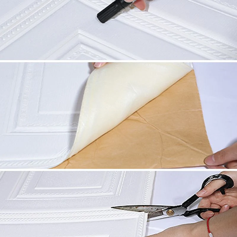 Paneles de pared de ladrillo 3D de tablón de pared contemporáneo, juego impermeable de 2 Rosa Clearhalo