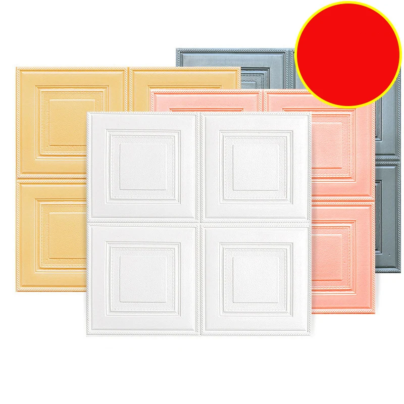 Paneles de pared de ladrillo 3D de tablón de pared contemporáneo, juego impermeable de 2 Rosa Clearhalo